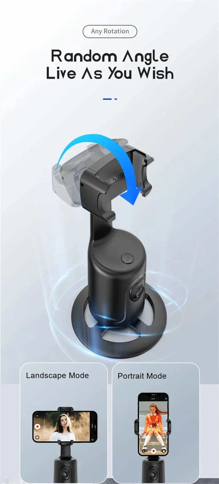 SnapStand Pro – Smart 360° AI Face Tracking Gimbal