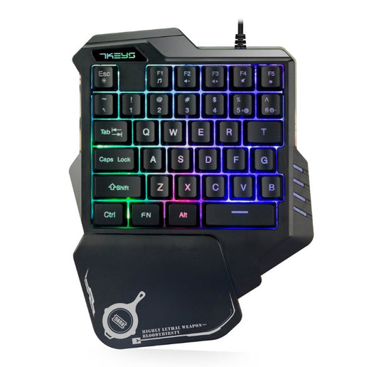 7Keys G30 One-Handed Mechanical RGB Backlit Gaming Keyboard