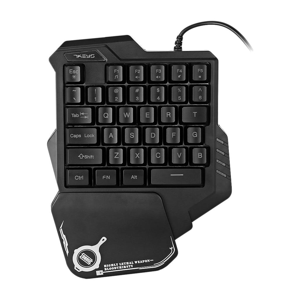 7Keys G30 One-Handed Mechanical RGB Backlit Gaming Keyboard