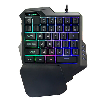 7Keys G30 One-Handed Mechanical RGB Backlit Gaming Keyboard