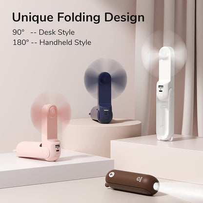 JisuLife F8 3-in-1 Foldable Pocket Mini Fan