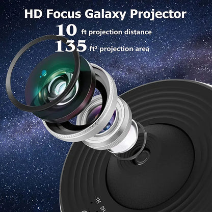 12-in-1 Galaxy Projector Night Light | 360° Rotating Planetarium Lamp